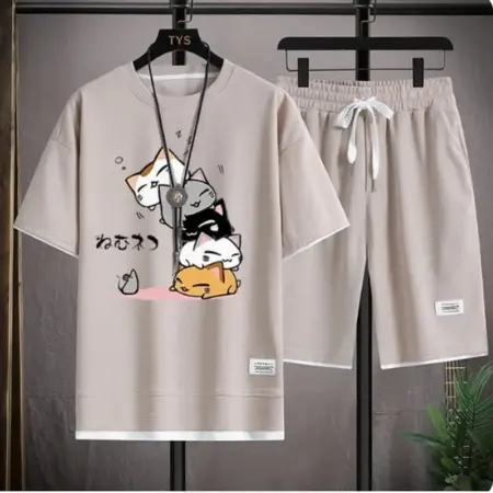 2024 Men's Summer Waffle Set Brand Fashion