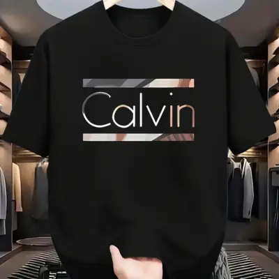 Calvin Men's T-Shirt Leisure Fashion Short