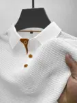 Summer ice silk lapel men's