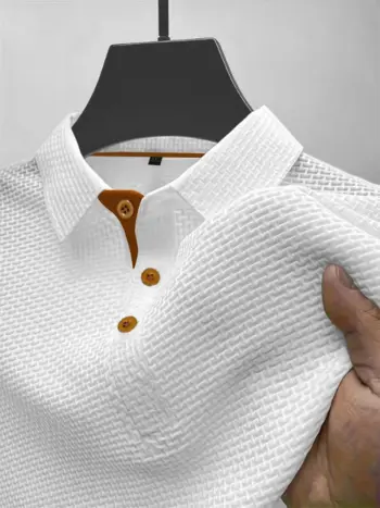 Summer ice silk lapel men's
