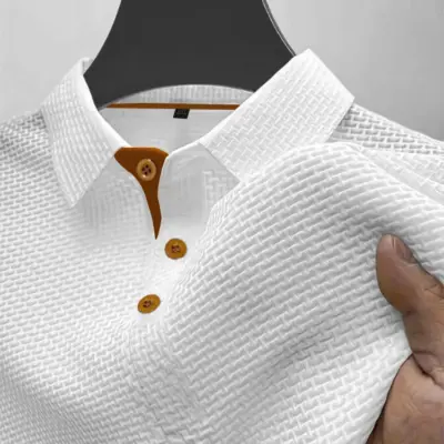 Summer ice silk lapel men's
