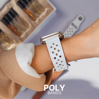 Bracelet Apple Watch en cuir fait main : bracelet léger perforé